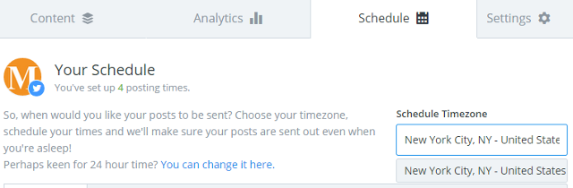 Change Time Zone Settings in Buffer Change Time Zone Settings in Buffer