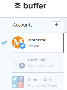 Click on Accounts button in Buffer Click on Accounts button in Buffer