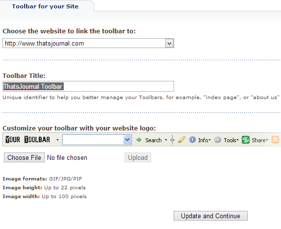 Create a Bidvertiser toolbar