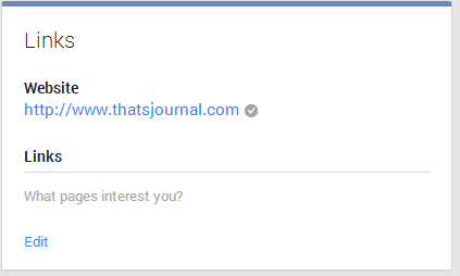 Add Website URL in Google+ page