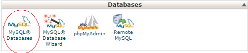 Click on MySQL Databases under Databases