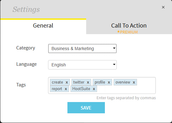 Select category and add tags for Roojoom