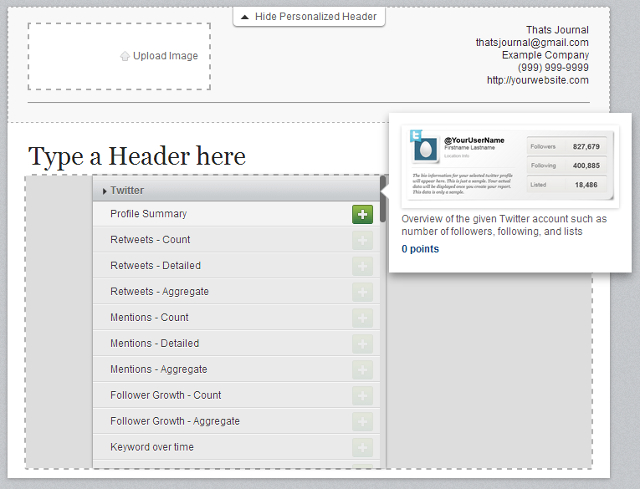 Add Report Modules in custom report in HootSuite Add Report Modules in custom report in HootSuite