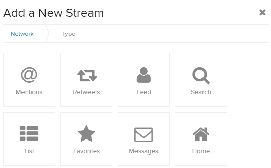 Add Twitter streams in Oktopost