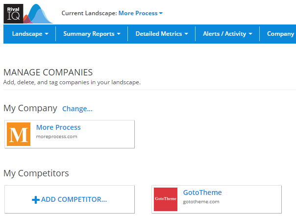 Add a competitor or a company in RivalIQ Add a competitor or a company in RivalIQ