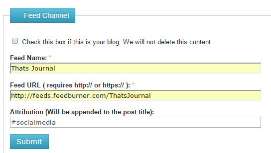 Add a feed channel in Bundle Post