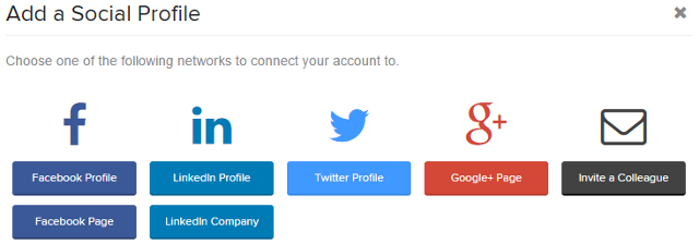 Add a social media profile in Oktopost