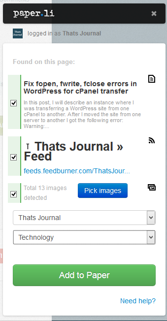 Add content on your paper using Paper.li bookmarklet Add content on your paper using Paper.li bookmarklet