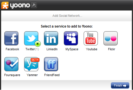 Add social media accounts in Yoono desktop app Add social media accounts in Yoono desktop app