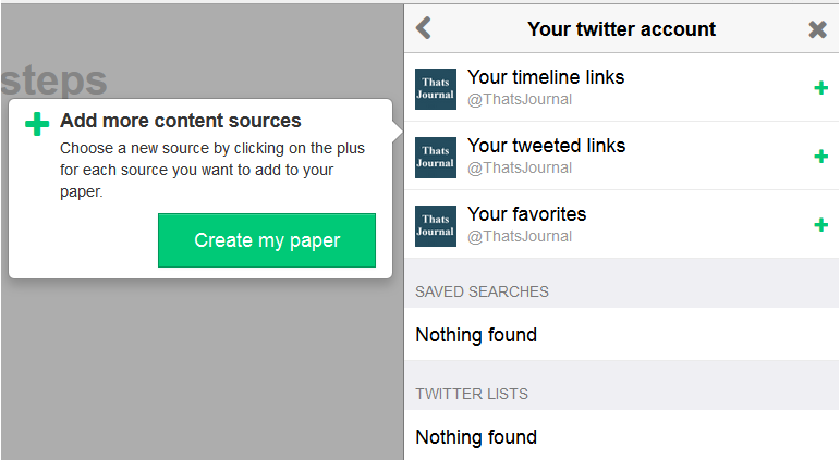 All options from your Twitter account in Paper.li All options from your Twitter account in Paper.li