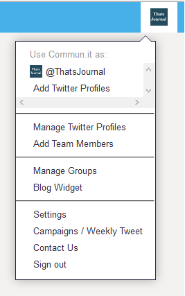 Change account settings in commun.it Change account settings in commun.it