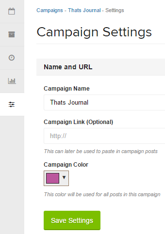 Change campaign settings in Oktopost