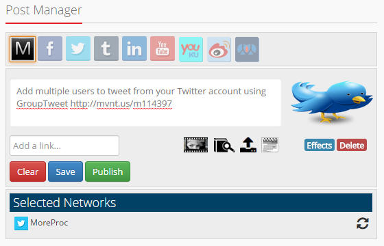 Click on Effects button in MavSocial Click on Effects button in MavSocial