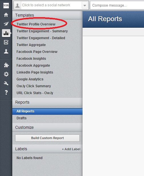 Click on Twitter Profile Overview in HootSuite Click on Twitter Profile Overview in HootSuite