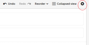 Click on gear menu in Storify editor