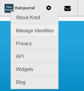 Connect Twitter or Facebook account in Kred