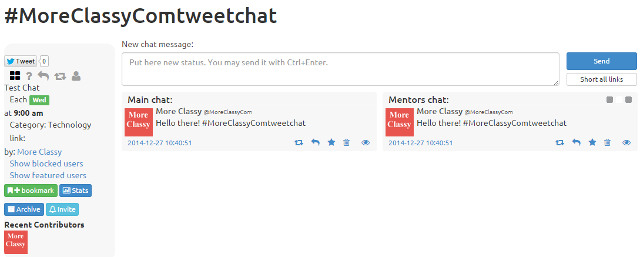 Create a Twitter chat room using TwChat