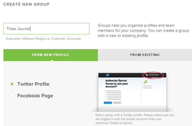 Create a social media accounts group in Sprout Social