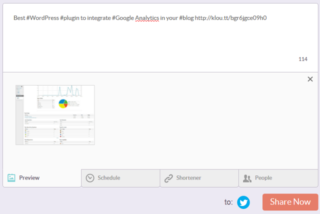 Create and share content in Klout