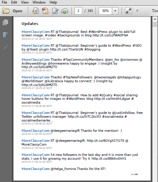 Create backup for Twitter account using Backupify