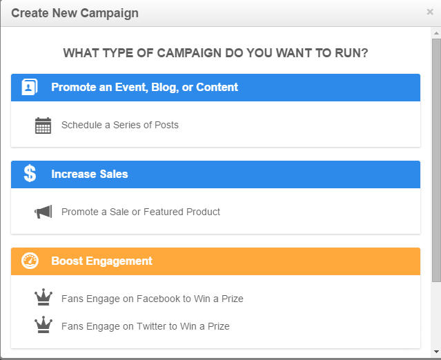 Create social media campaigns in Rignite