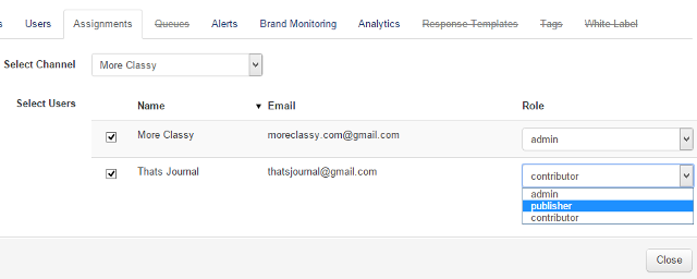 Edit user roles in MediaFunnel Edit user roles in MediaFunnel