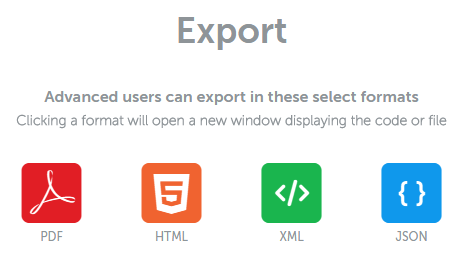 Export your story in Storify
