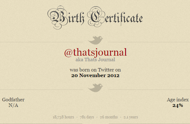 Find joining date of any Twitter account using TwBirthday