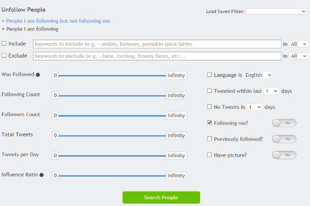 Find people to unfollow in Twitter based on conditions Find people to unfollow in Twitter based on conditions