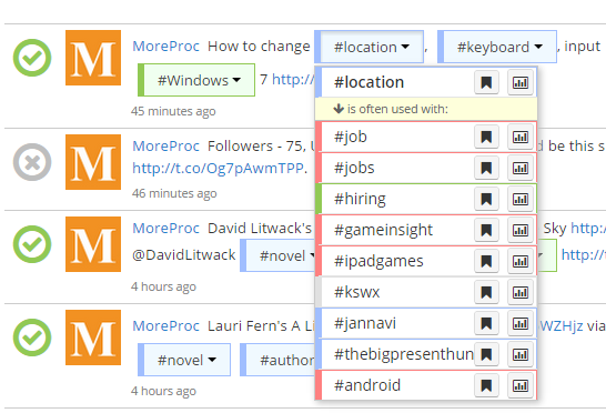 View hashtags suggestions in RiteTag View hashtags suggestions in RiteTag