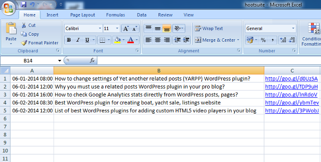 How to schedule messages in bulk in HootSuite using csv file How to schedule messages in bulk in HootSuite using csv file