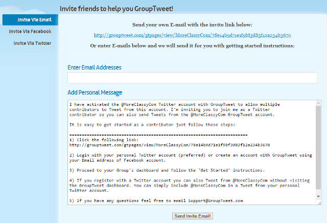 Invite contributors in GroupTweet Invite contributors in GroupTweet