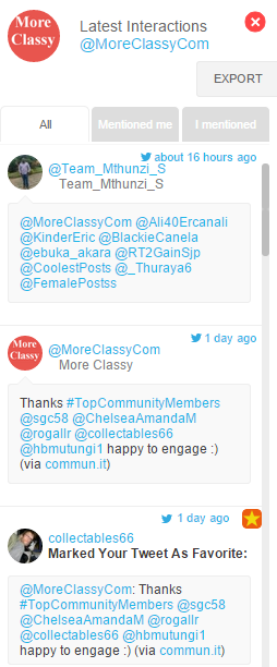 Latest Twitter mentions in SocialBro Latest Twitter mentions in SocialBro