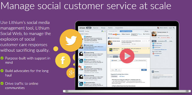 Lithium Social Web, social media management tool