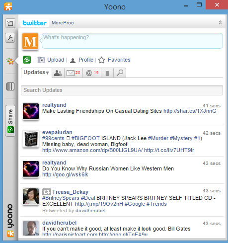 Manage social media accounts using Yoono browser app Manage social media accounts using Yoono browser app