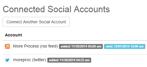 Manage social networks in SocialOomph