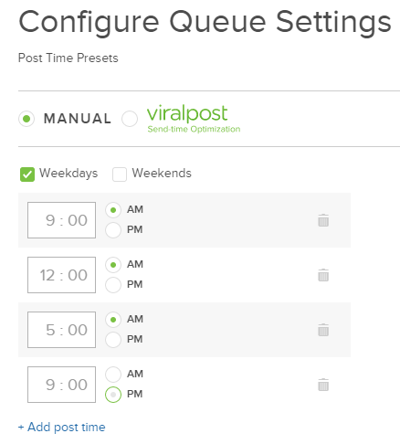 Manually add, edit posting time in Sprout Social
