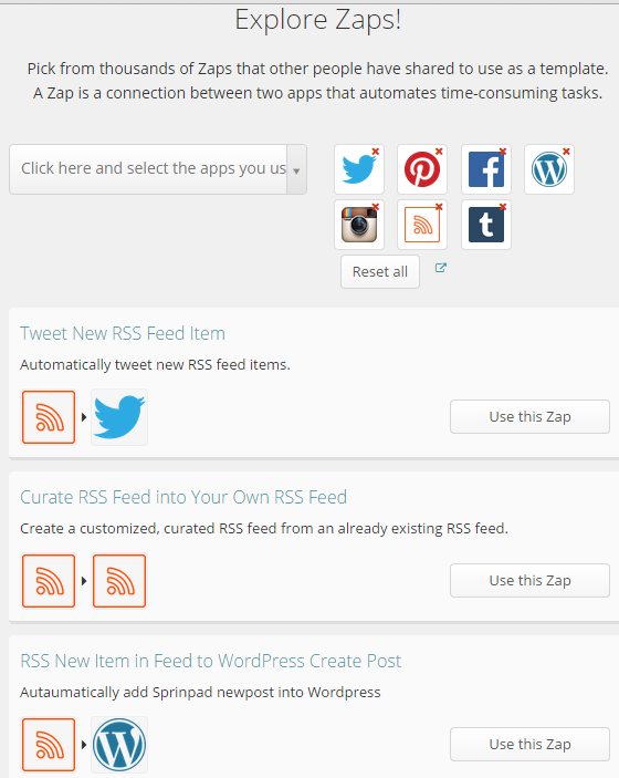 Popular social media zaps in Zapier Popular social media zaps in Zapier