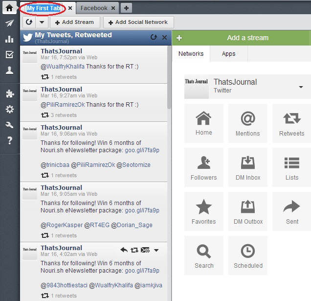 Rename a tab in Hootsuite dashboard