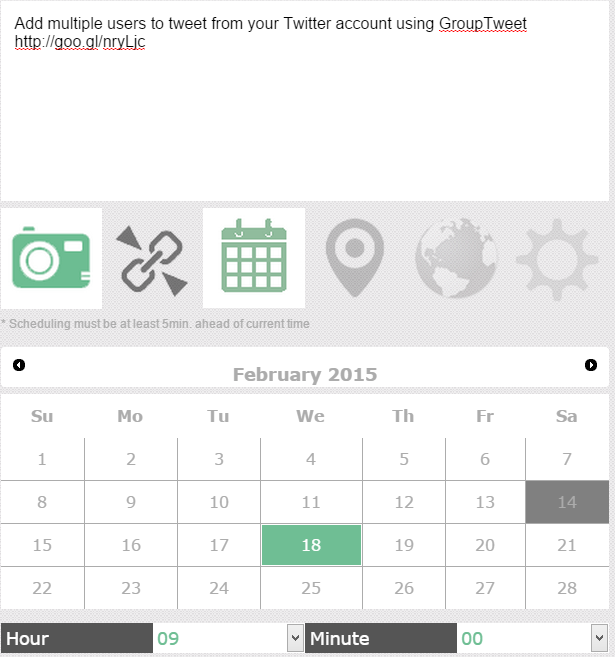 Schedule a tweet using ReachPod