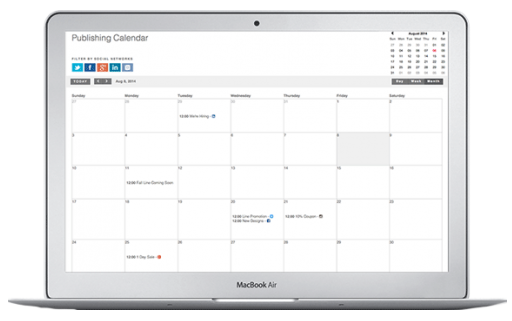 Schedule social media messages using calendar with Plumlytics