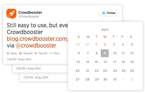 Schedule social media posts based on best time using Crowd Booster