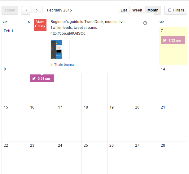 Schedule social media posts by drag and drop calendar