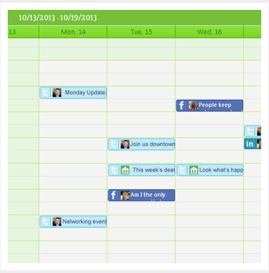 Schedule social media posts in calendar using Gremln