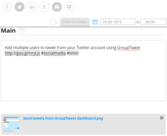 Schedule social media posts using EveryPost