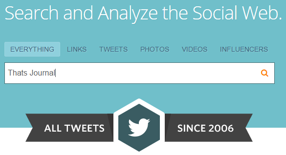 Search tweets in Topsy