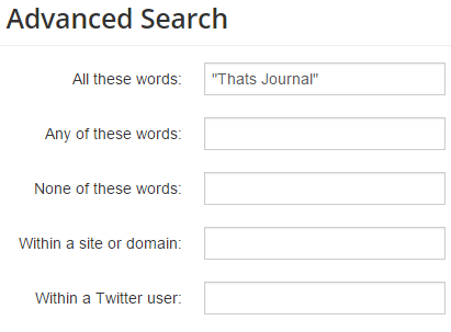 Search tweets with exact phrase search in Topsy