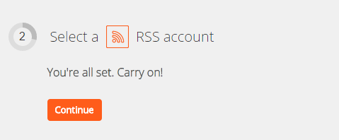 Select RSS account in Zapier Select RSS account in Zapier
