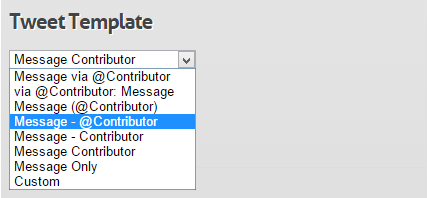 Select tweet template in GroupTweet Select tweet template in GroupTweet