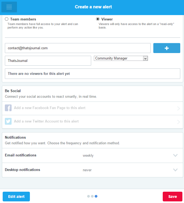 Set up email, desktop notifications in Mention